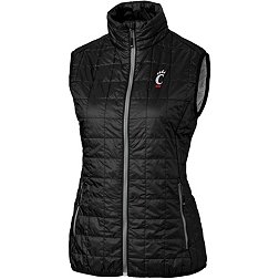 Cutter & Buck Women's Cincinnati Bearcats Black Rainier PrimaLoft Eco Full-Zip Vest