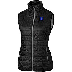 Cutter & Buck Women's Duke Blue Devils Black Rainier PrimaLoft Eco Full-Zip Vest