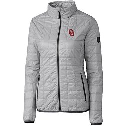 Cutter & Buck Women's Oklahoma Sooners Grey Rainier PrimaLoft Eco Full-Zip Jacket