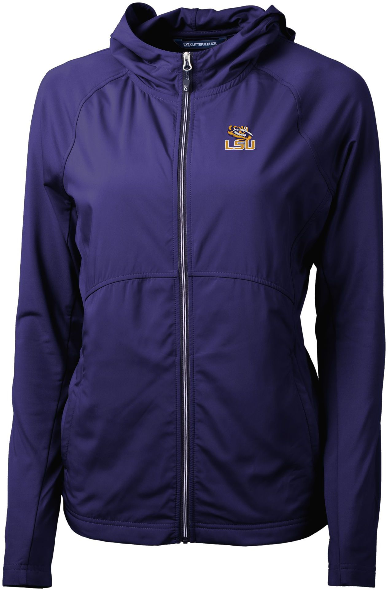 Cutter &amp; Buck Women's LSU Tigers Purple Adapt Eco Knit Stretch Full-Zip Jacket