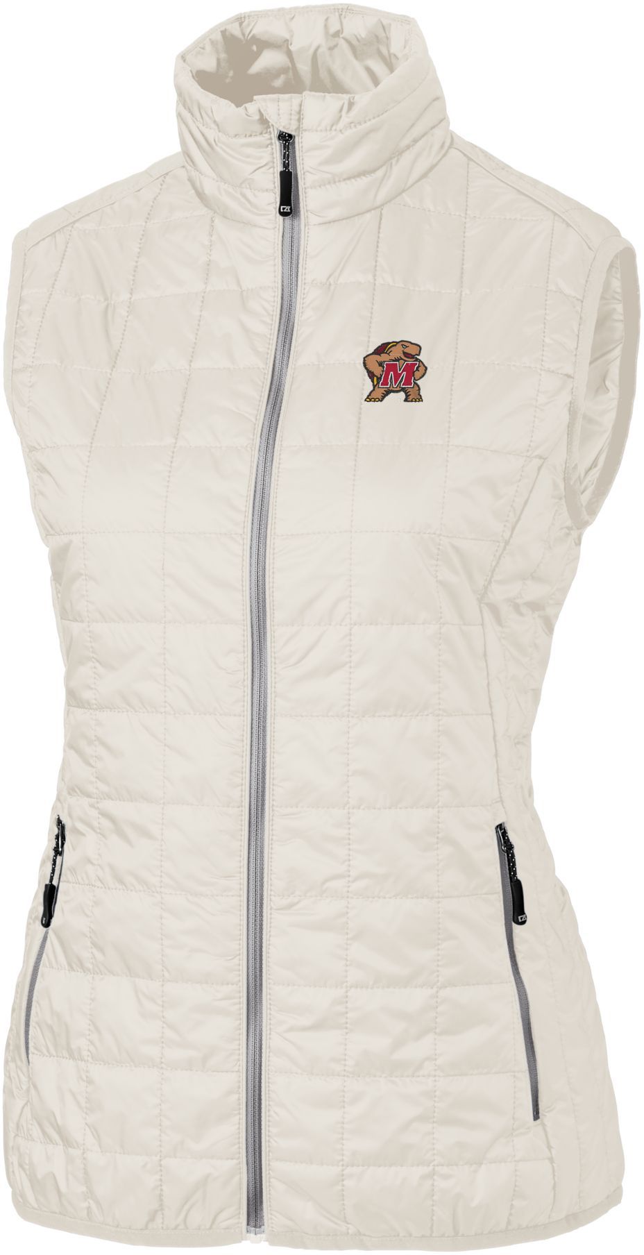 Cutter & Buck Women's Maryland Terrapins Coconut Rainier PrimaLoft Eco Full-Zip Vest