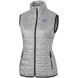 Cutter & Buck Women's North Carolina Tar Heels Grey Rainier PrimaLoft Eco Full-Zip Vest