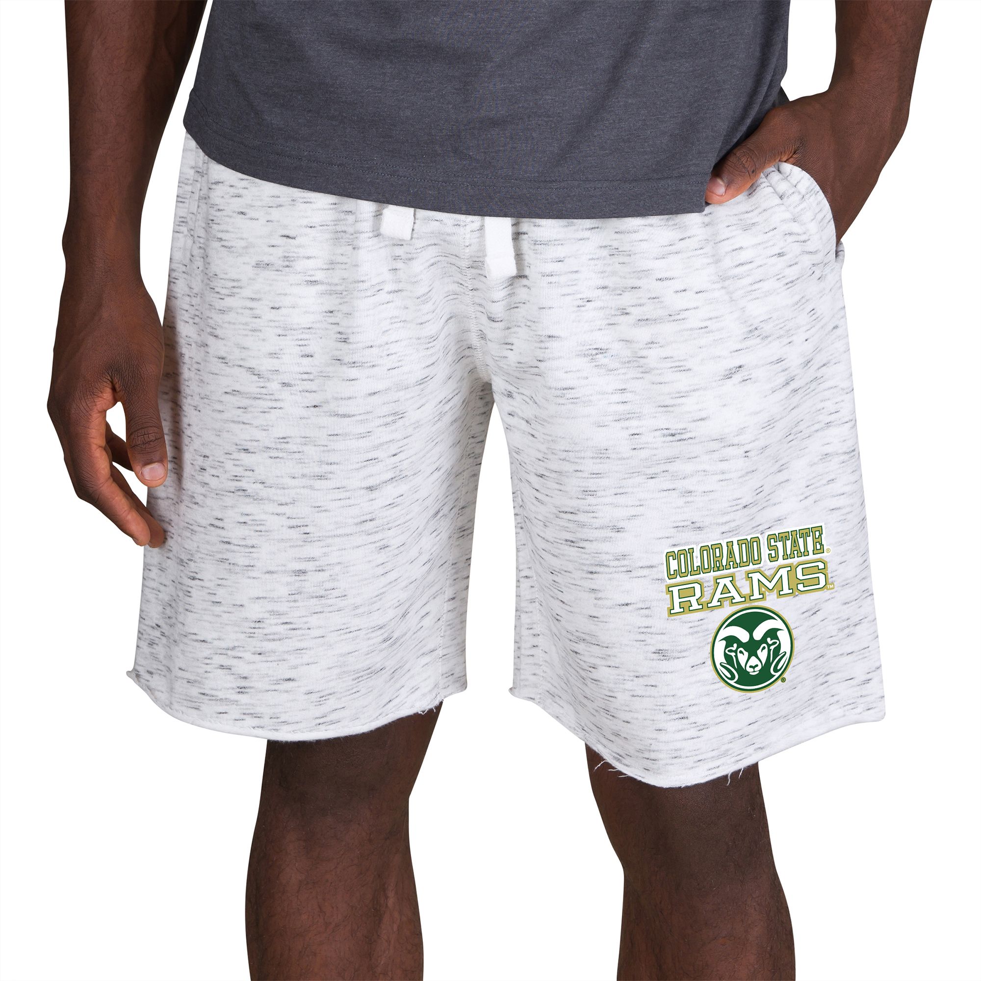 Concepts Sport Men's Colorado State Rams White Alley Fleece Shorts