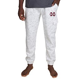 Concepts Sport Men's Mississippi State Bulldogs White Alley Fleece Pants