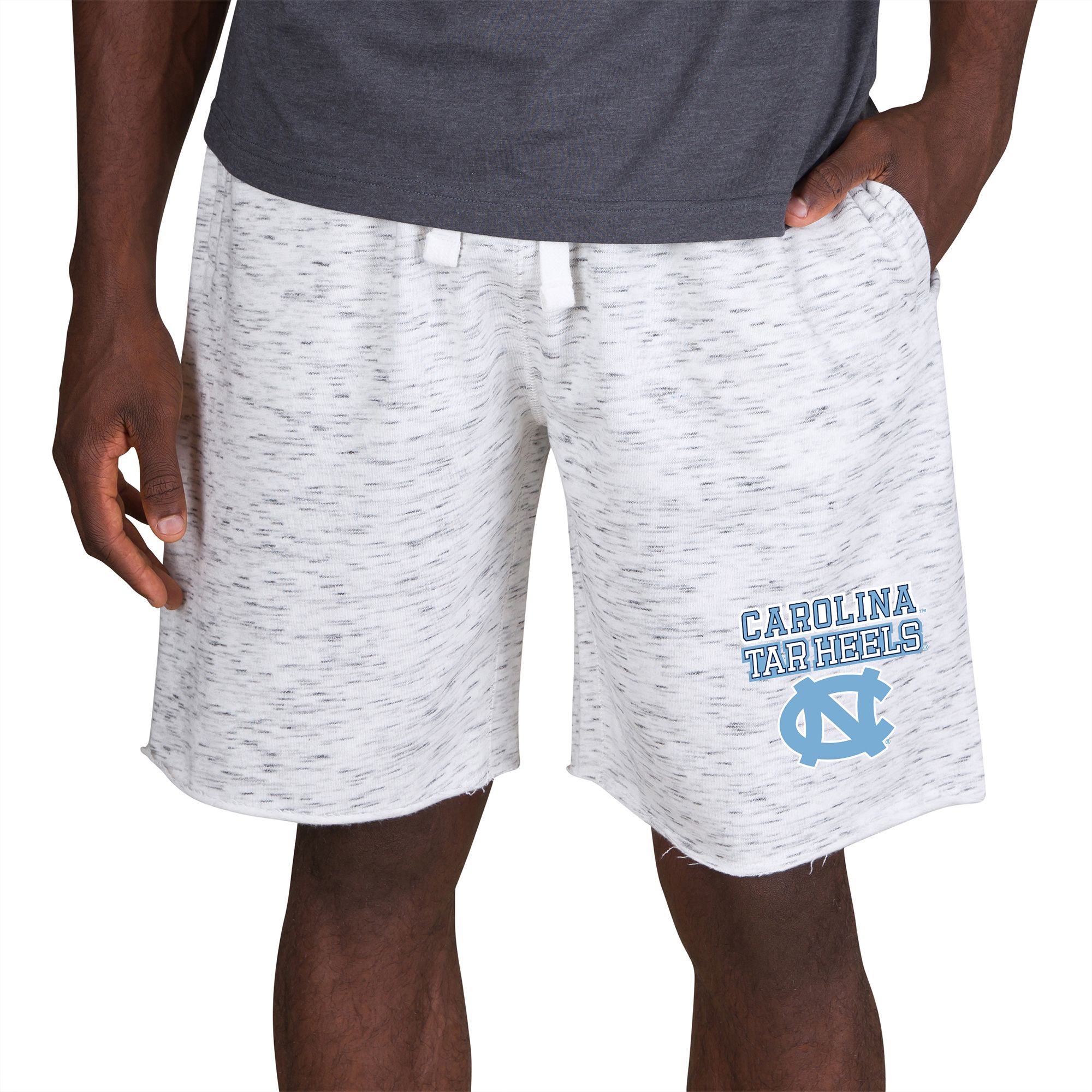 Concepts Sport Men's North Carolina Tar Heels White Alley Fleece Shorts