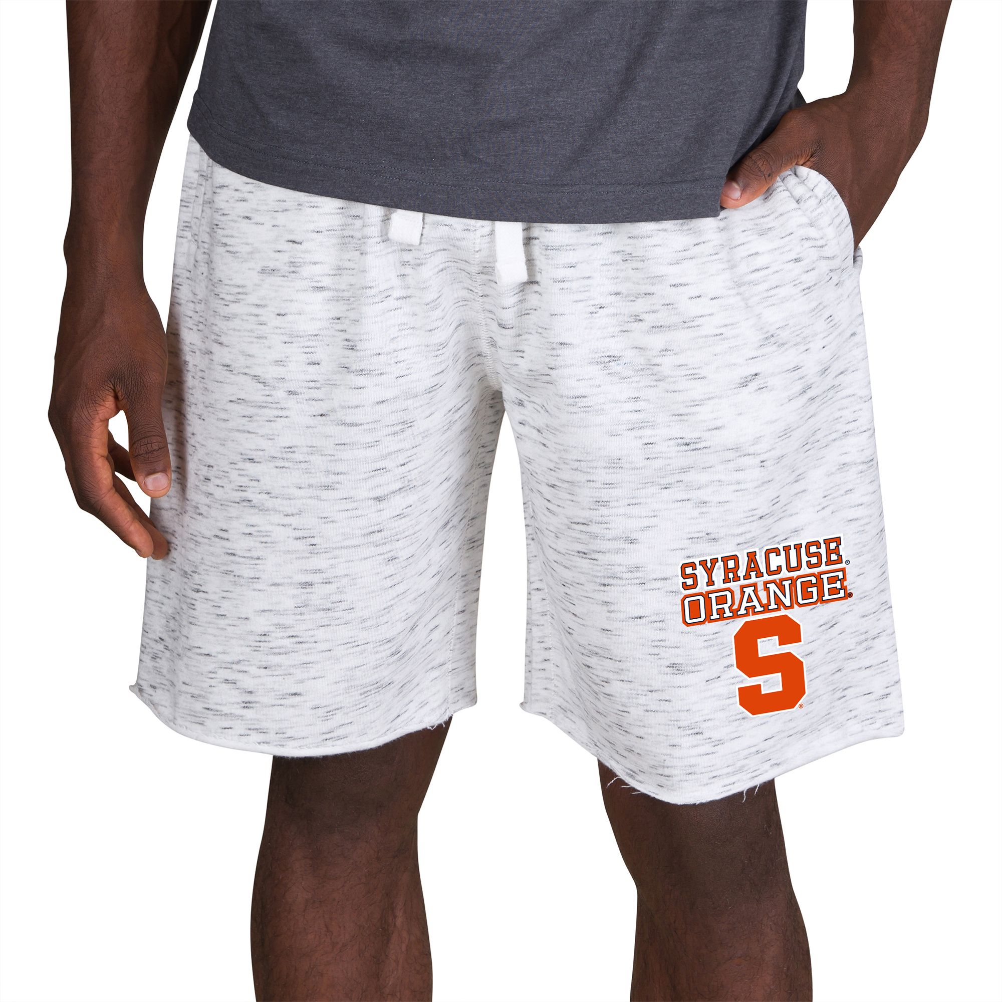 Concepts Sport Men's Syracuse Orange White Alley Fleece Shorts