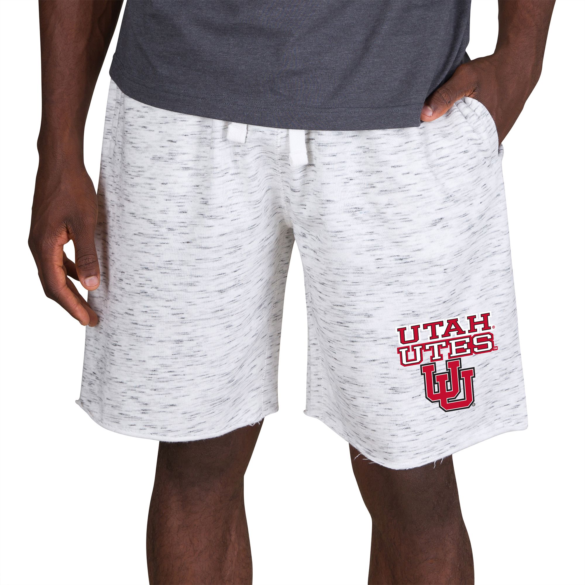 Concepts Sport Men's Utah Utes White Alley Fleece Shorts