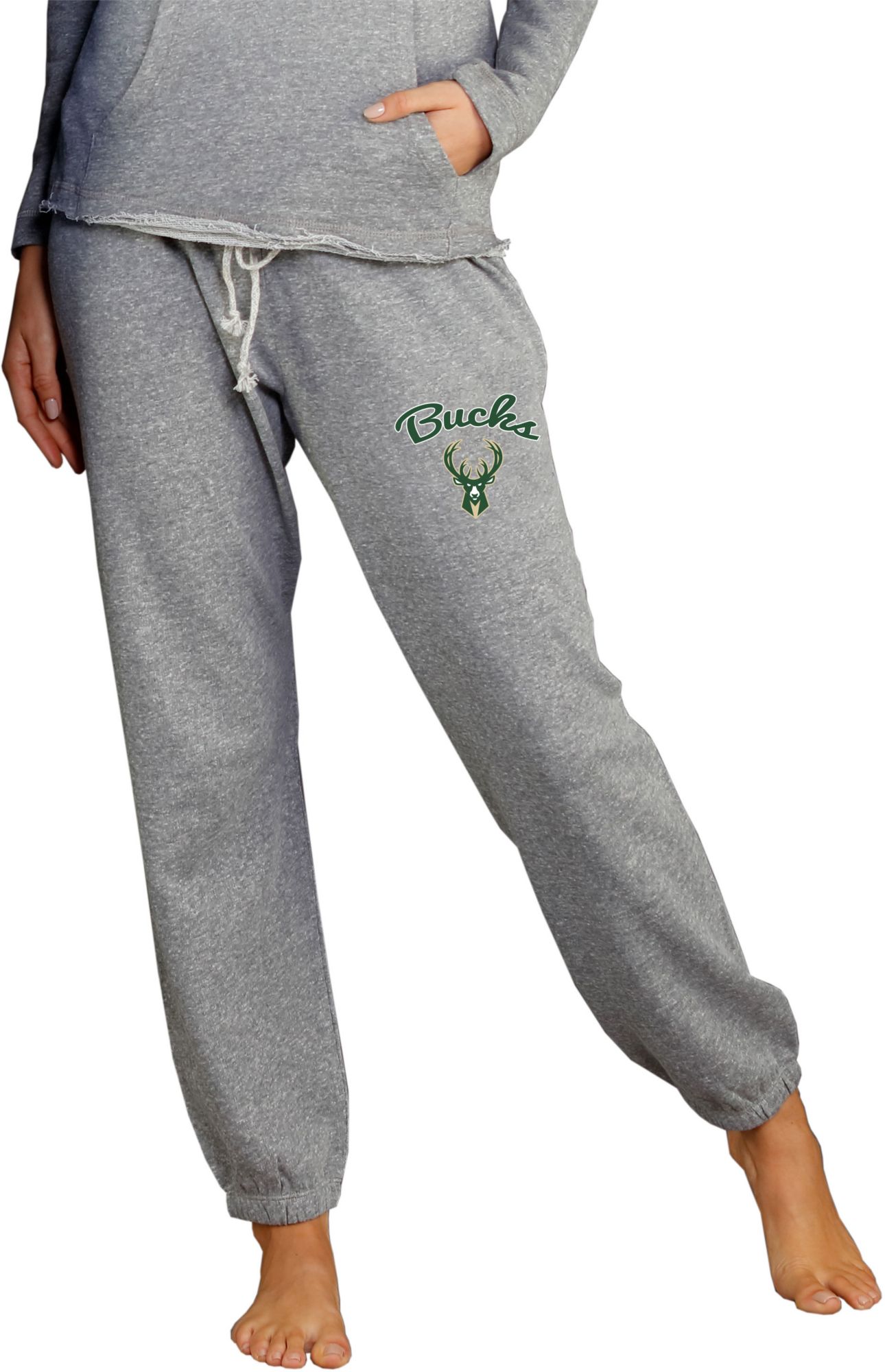Concepts Sport Women's Milwaukee Bucks Grey Mainstream Jogger Pants
