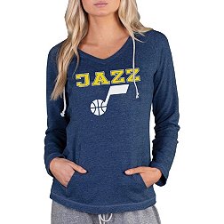 47 Women's Utah Jazz Grey Dolly Cropped T-Shirt, Large, Gray