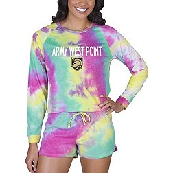 Concepts Sport Women's Army West Point Black Knights Tie-Dye Velodrome Long Sleeve T-Shirt and Short Set