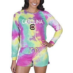 Concepts Sport Women's South Carolina Gamecocks Tie-Dye Velodrome Long Sleeve T-Shirt and Short Set