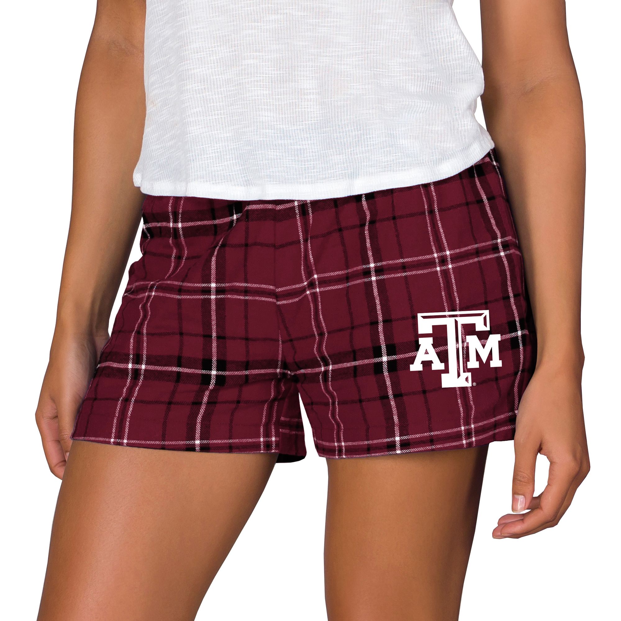 Concepts Sport Women's Texas A&M Aggies Maroon/Black Plaid Ultimate Flannel Shorts