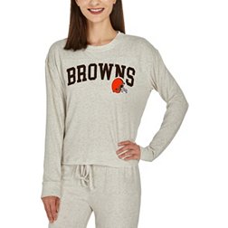 Concepts Sport Women's Cleveland Browns White Long Sleeve T-Shirt