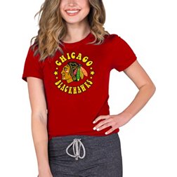 Chicago Blackhawks Ladies Jersey V-Neck T-Shirt Head Logo