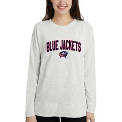 Concepts Sport Women's Columbus Blue Jackets Oatmeal Terry Crew Neck Sweatshirt