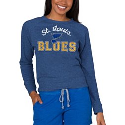 Medium St Louis Blues Long Sleeve Shirt Top Touch Soft NHL Cotton Women’s  V-neck