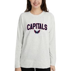 Concepts Sport Women's Washington Capitals Oatmeal Terry Crew Neck Sweatshirt