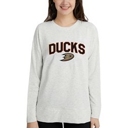 Concepts Sport Women's Anaheim Ducks Oatmeal Terry Crew Neck Sweatshirt