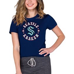 Concepts Sport Women's Seattle Kraken Navy Marathon T-Shirt