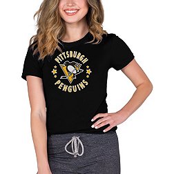 Concepts Sport Women's Pittsburgh Penguins Marathon Black T-Shirt