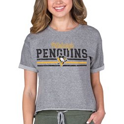 Concepts Sport Women's Pittsburgh Penguins Black Marathon T-Shirt, Small