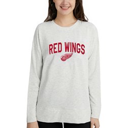 Detroit Red Wings - Womens Adeline Wide Neck Long Sleeve T-Shirt
