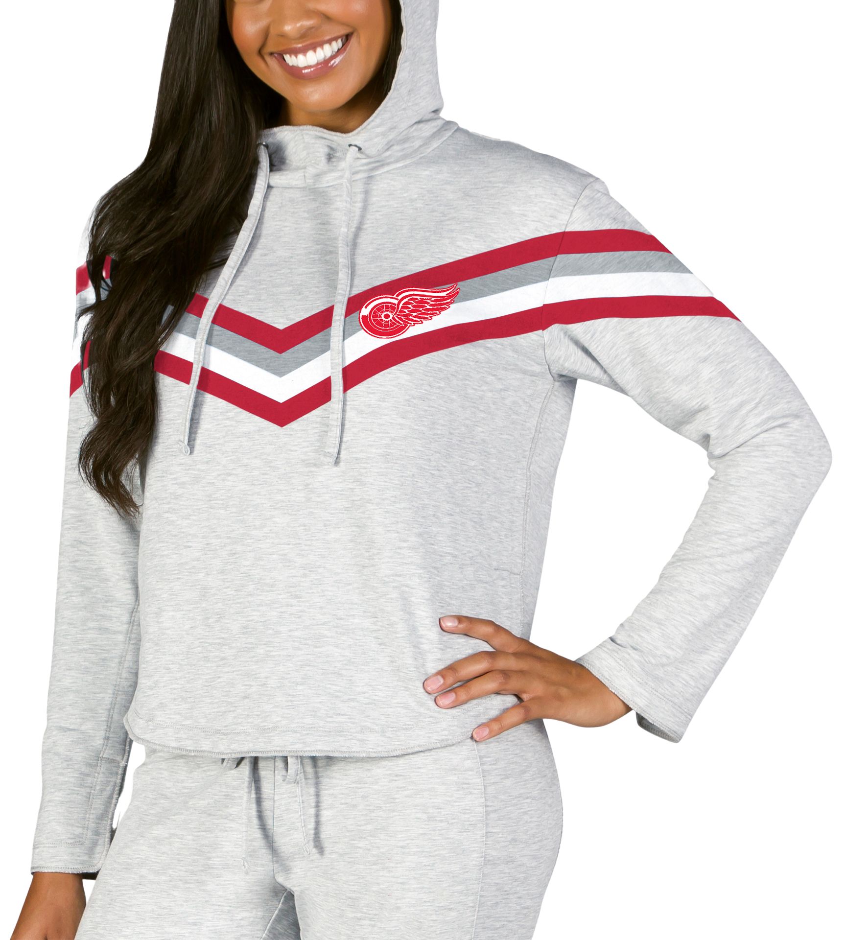 Concepts Sport Women's Detroit Red Wings Grey Register Hoodie