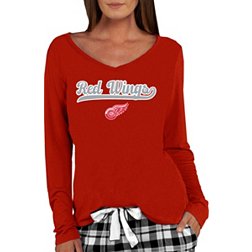 G-III Apparel Group (Pressbox) Detroit Red Wings Women's Red Julie Comfy Cord Crew Sweatshirt, Red, 100% Cotton, Size S, Rally House