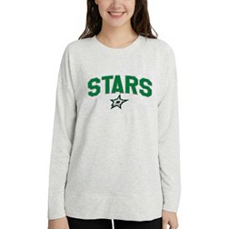 Concepts Sport Women's Dallas Stars Oatmeal Terry Crew Neck Sweatshirt