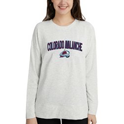 Nhl Colorado Avalanche Women's White Fleece Crew Sweatshirt : Target