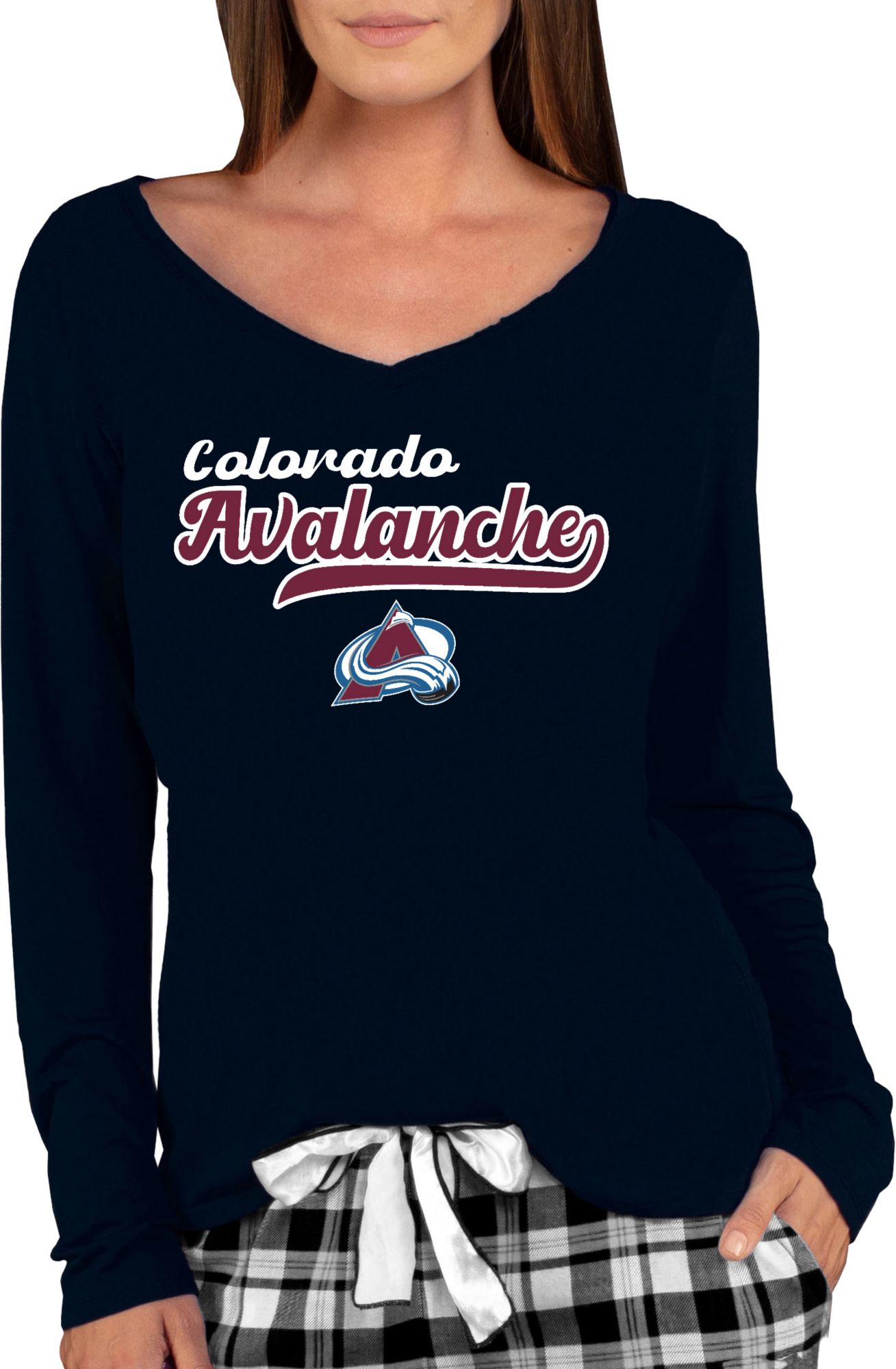 Concepts Sport Women's Colorado Avalanche Navy Marathon T-Shirt