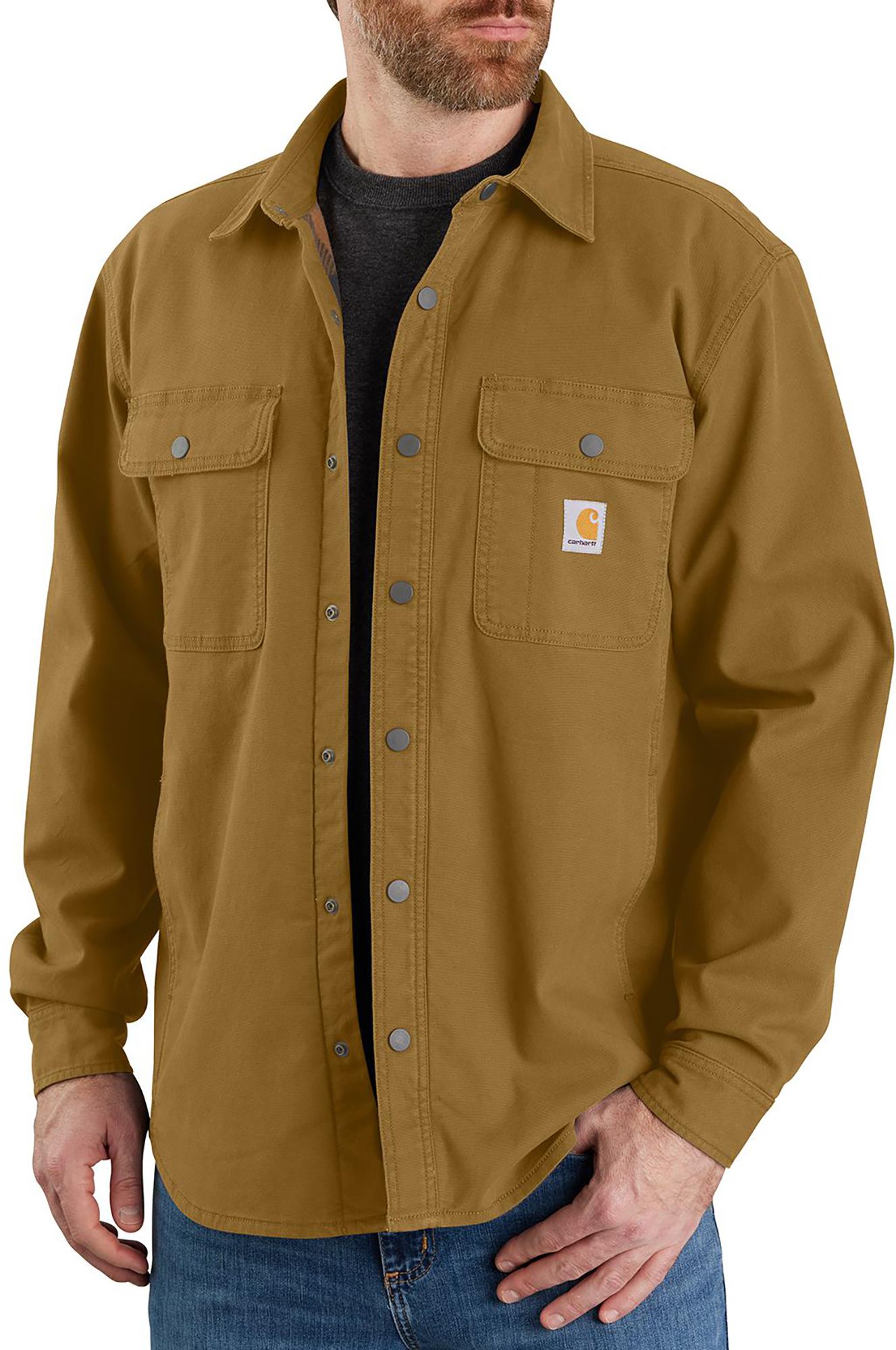Carhartt Men's Canvas Fleece Lined Shirt Jacket