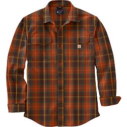 Carhartt Men's Loose Fit Flannel Long Sleeve Plaid Shirt
