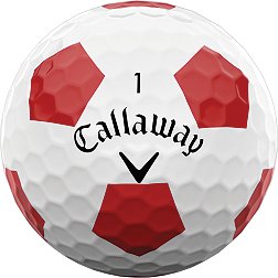 Callaway 2022 Chrome Soft Truvis Red/White Single Golf Ball