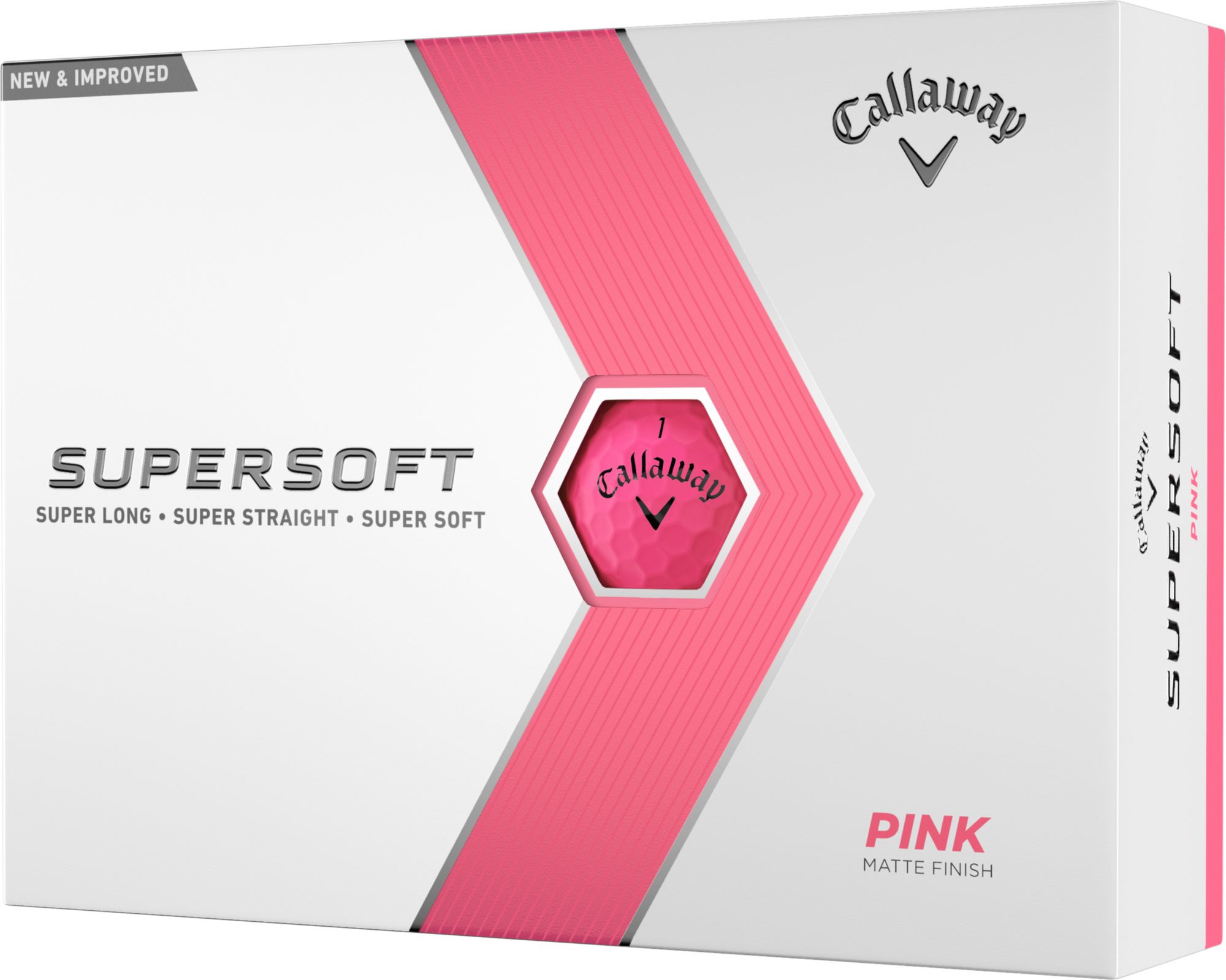 Callaway 2023 Supersoft Matte Golf Balls - Pink