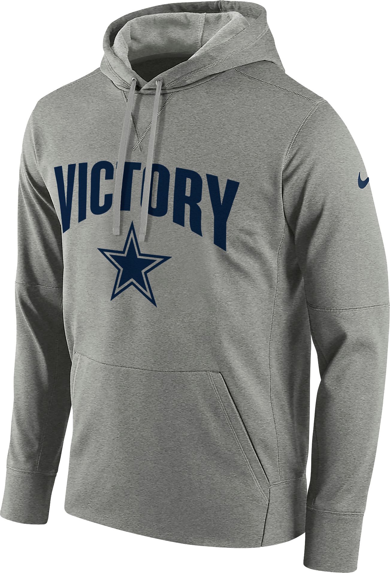 Nike Men's Dallas Cowboys Victory Logo Grey Pullover Hoodie
