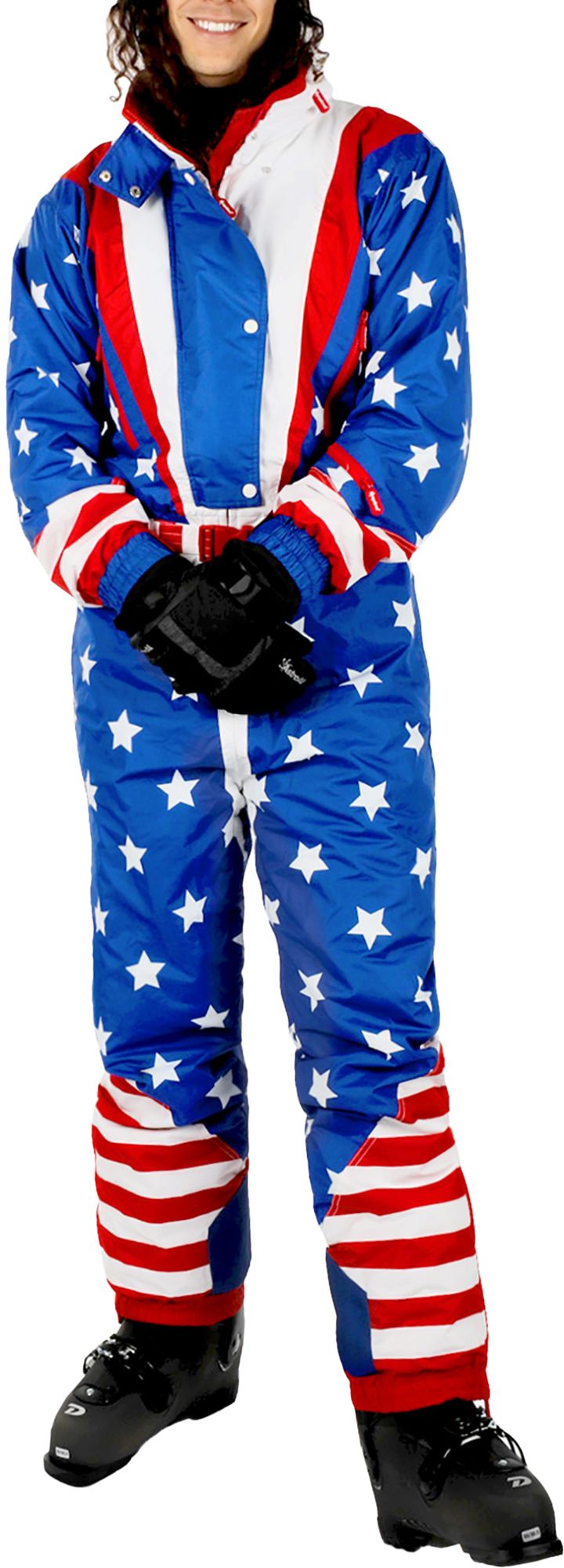 Photos - Ski Wear Tipsy Elves Men's Americana Snow Suit, Large, Blue 22DBPMMMRCNSKSTXXMOU