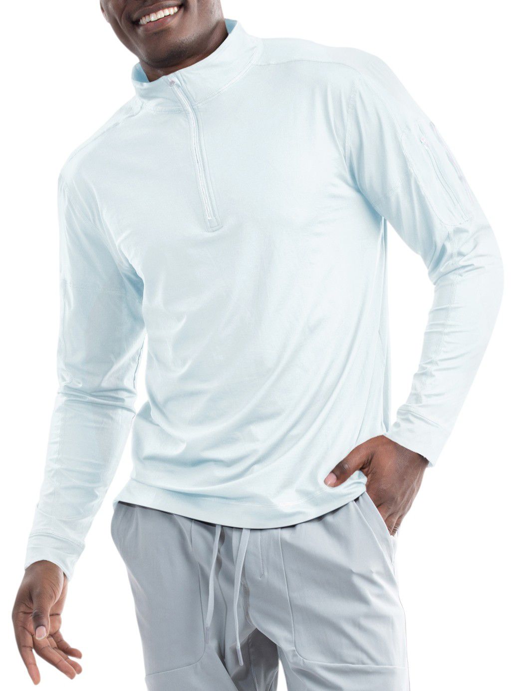 BloqUV Men's Sun Protective UPF 50 1/4 Zip Pullover