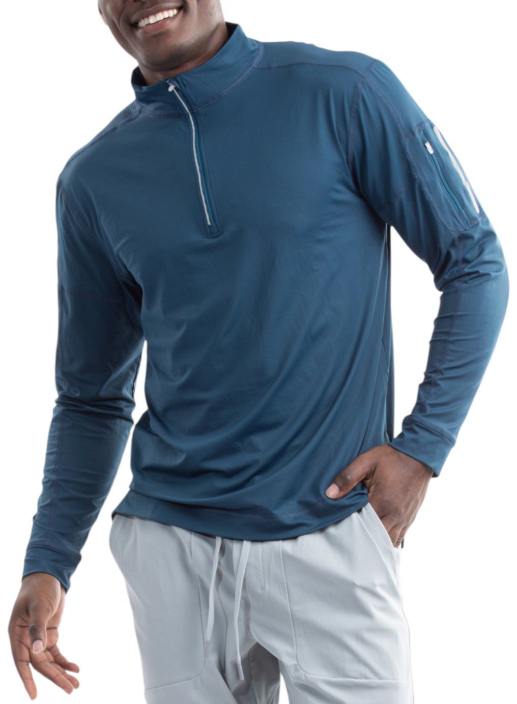 BloqUV Men's Sun Protective UPF 50 1/4 Zip Pullover