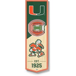 You The Fan Miami Hurricanes 6"x19" 3-D Banner