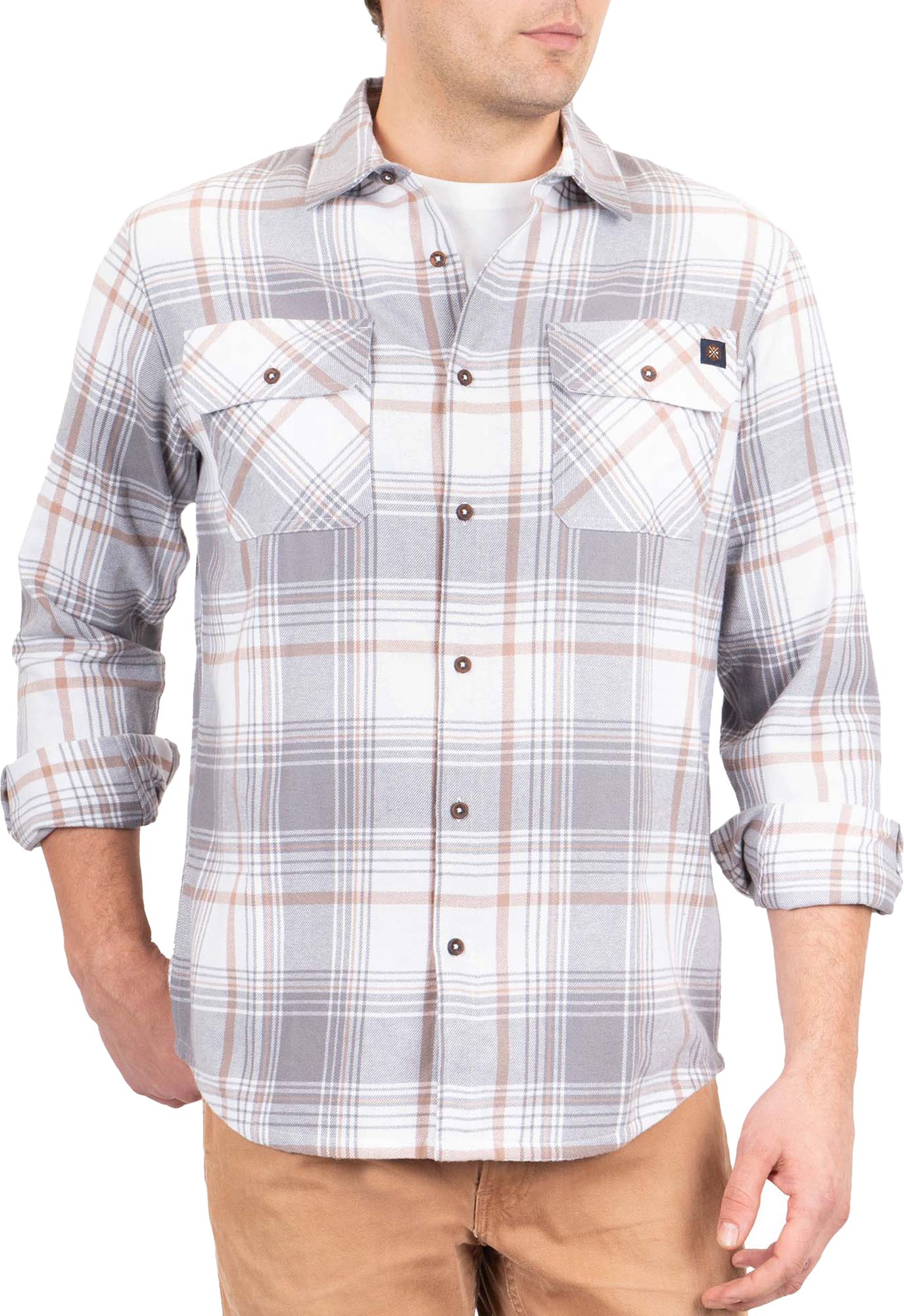 Mountain and Isles Men's Button Front Plaid Flannel