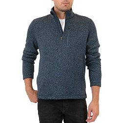 Mountain and Isles Men's Half Zip Mix Media Sweater Fleece