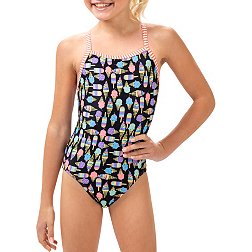 Dolfin Girls' Uglies Summer Sweet Print One Piece Swimsuit