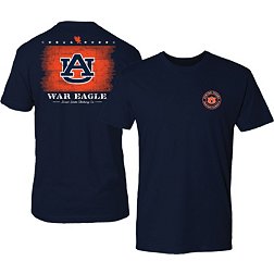 Great State Clothing Men's Auburn Tigers Blue Washed Flag T-Shirt