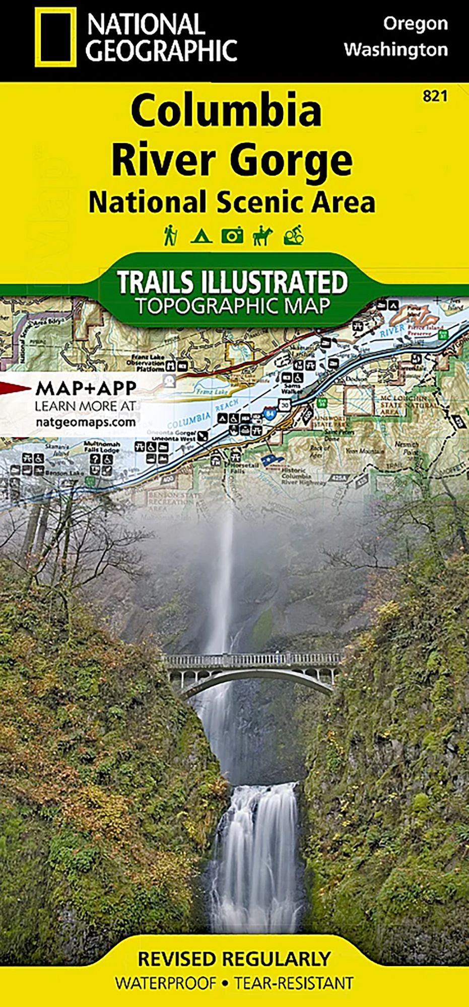 National Geographic Columbia River Gorge Map