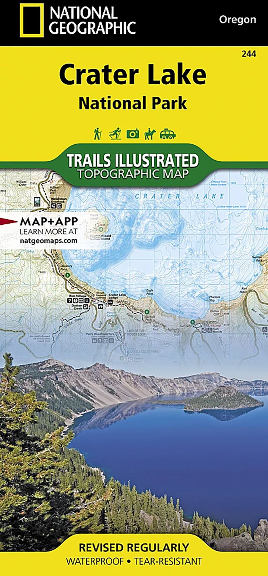 National Geographic Crater Lake National Park Map