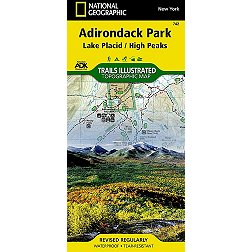 National Geographic Lake Placid, High Peaks Map