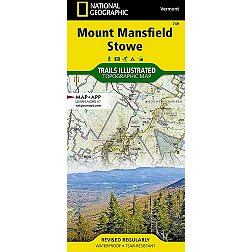 National Geographic Mount Mansfield, Stowe Map