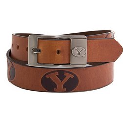 Eagles Wings Brigham Young Cougars Leather Belt