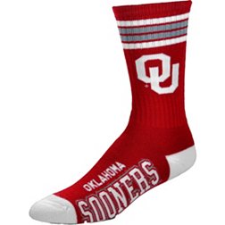 For Bare Feet Youth Oklahoma Sooners 4-Stripe Deuce Socks